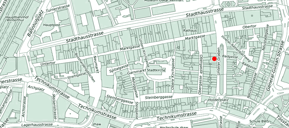 Karte von Winterthurer Altstadt